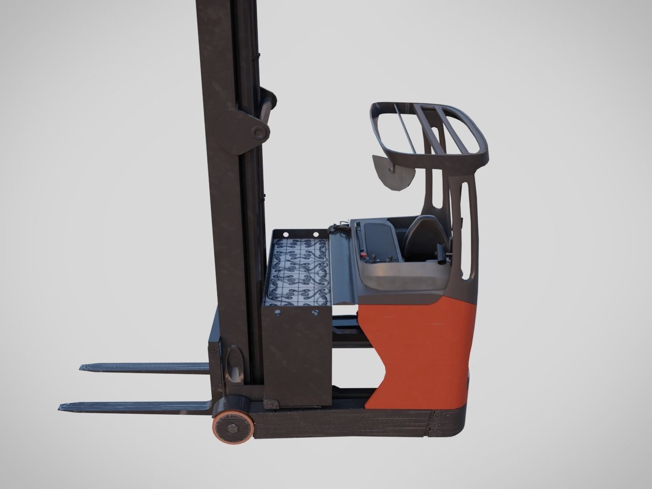 Forklift - Linde R 16 Low-poly 3D model_5