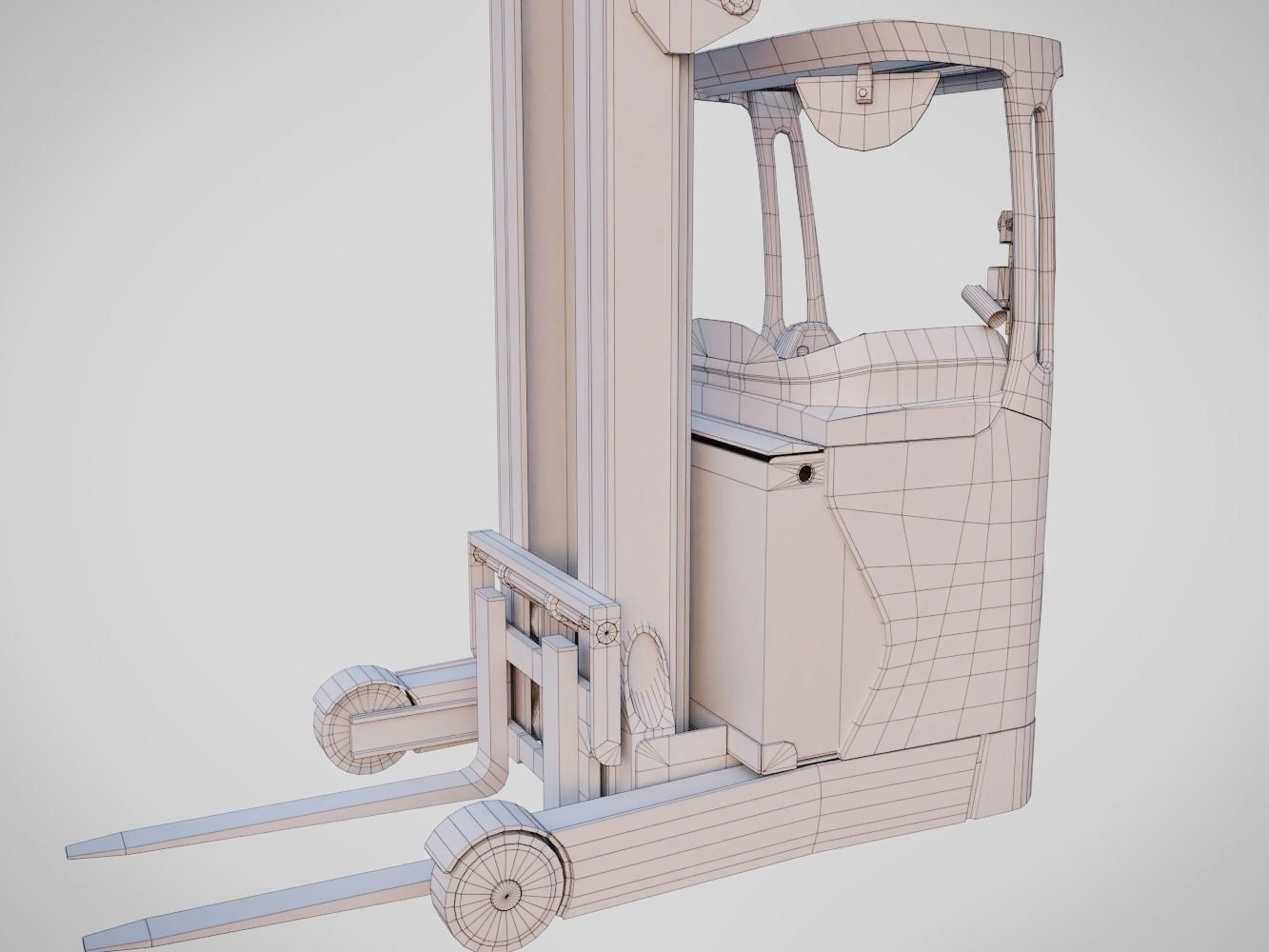 Forklift - Linde R 16 Low-poly 3D model_10