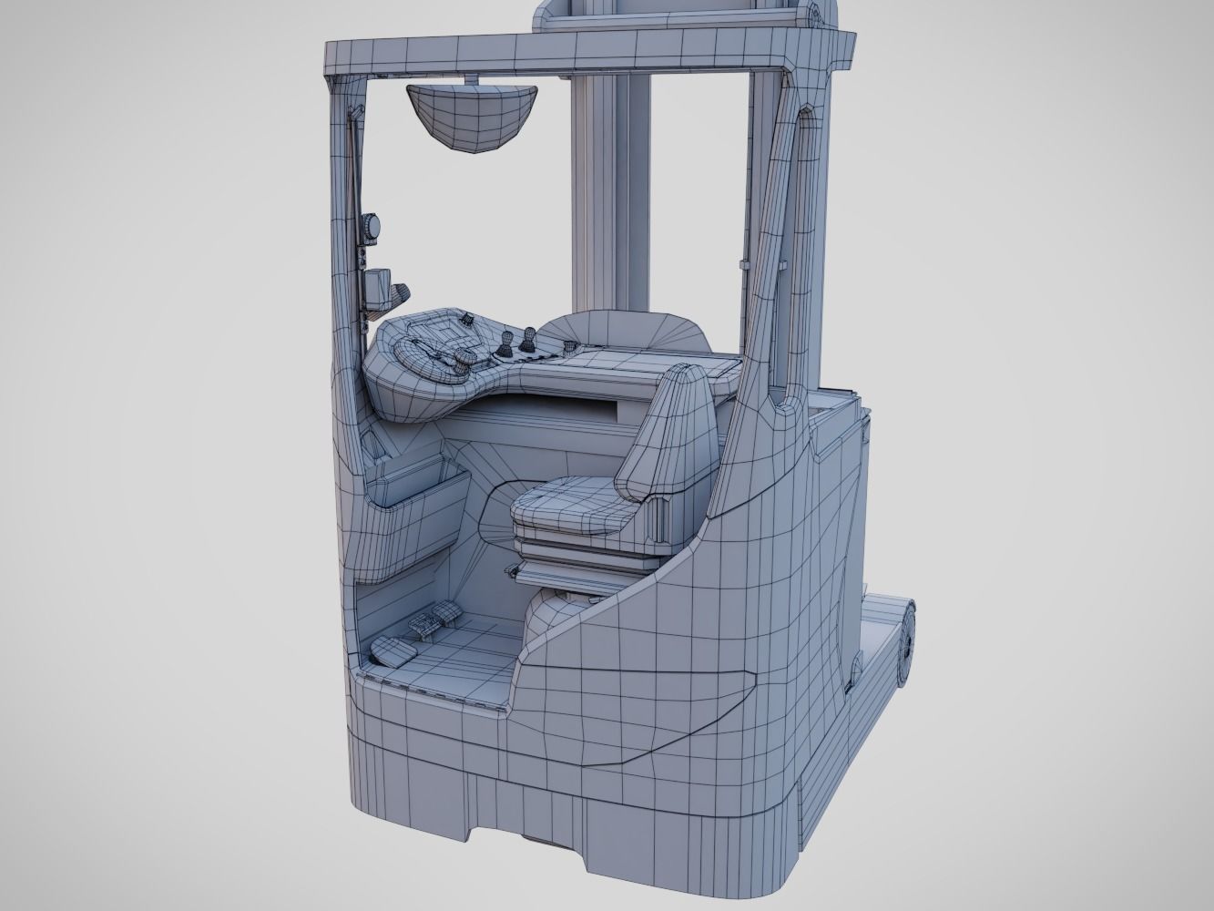 Forklift - Linde R 16 Low-poly 3D model_11