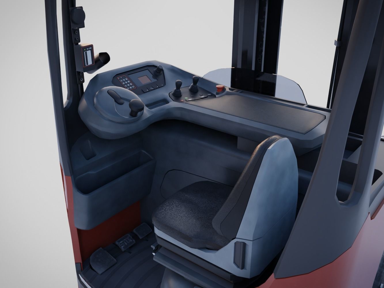 Forklift - Linde R 16 Low-poly 3D model_3