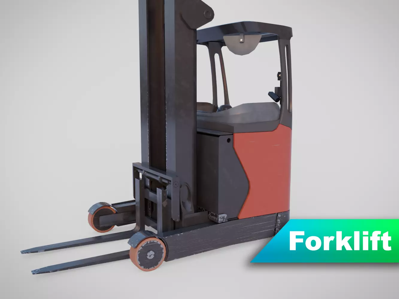 Forklift - Linde R 16 Low-poly 3D model_0