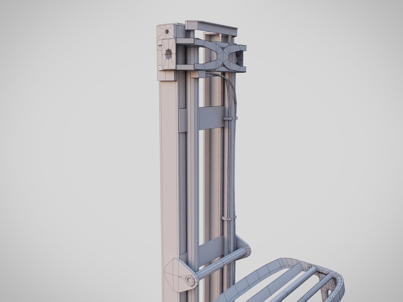 Forklift - Linde R 16 Low-poly 3D model_13
