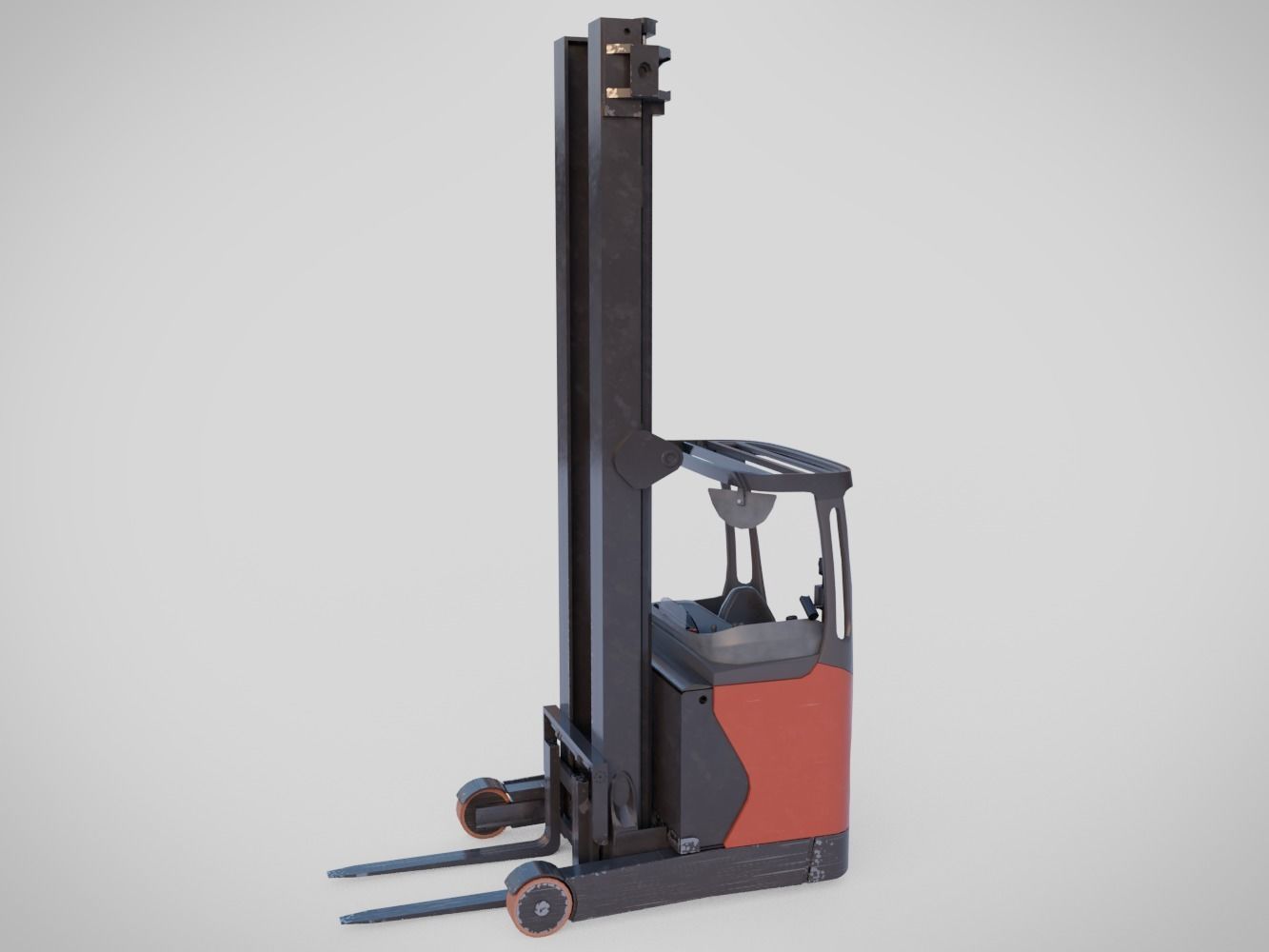 Forklift - Linde R 16 Low-poly 3D model_7