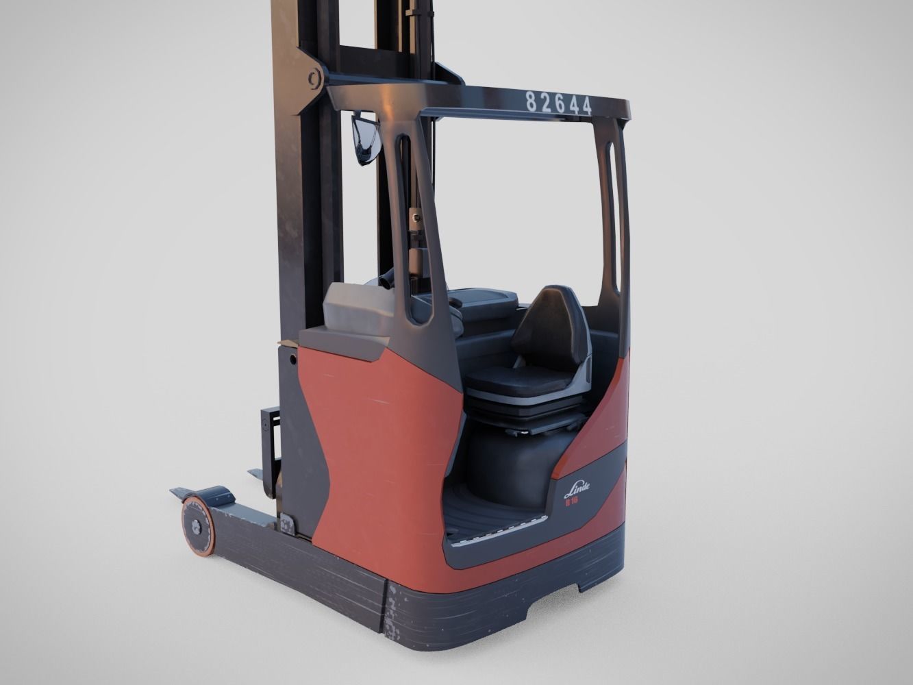 Forklift - Linde R 16 Low-poly 3D model_1