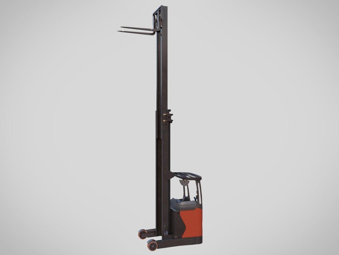 Forklift - Linde R 16 Low-poly 3D model_9
