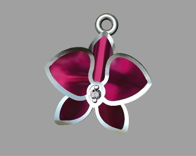 Orchid charm 3D print model