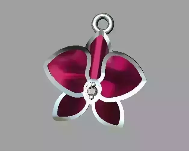 Orchid charm