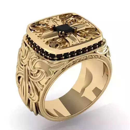 signet ring for men with gems  