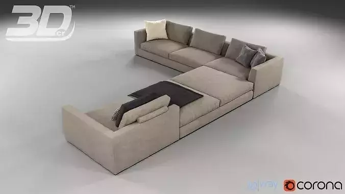 Mega Sofa Collection 3D Model Pack 3