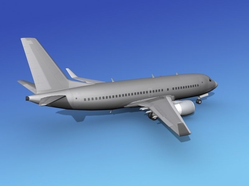 Boeing 737-700ER Bare Metal 3D model_5
