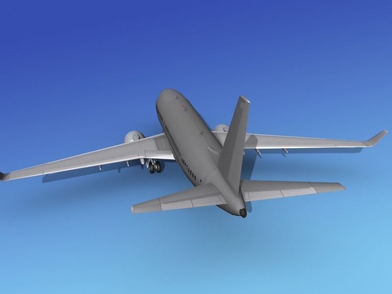 Boeing 737-700ER Bare Metal 3D model_7