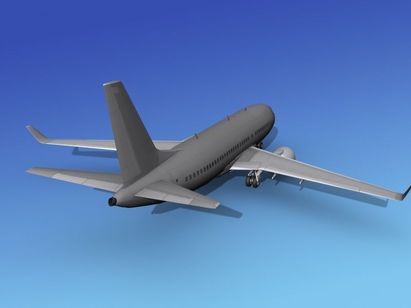 Boeing 737-700ER Bare Metal 3D model_6