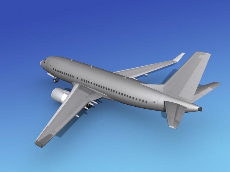 Boeing 737-700ER Bare Metal 3D model_9