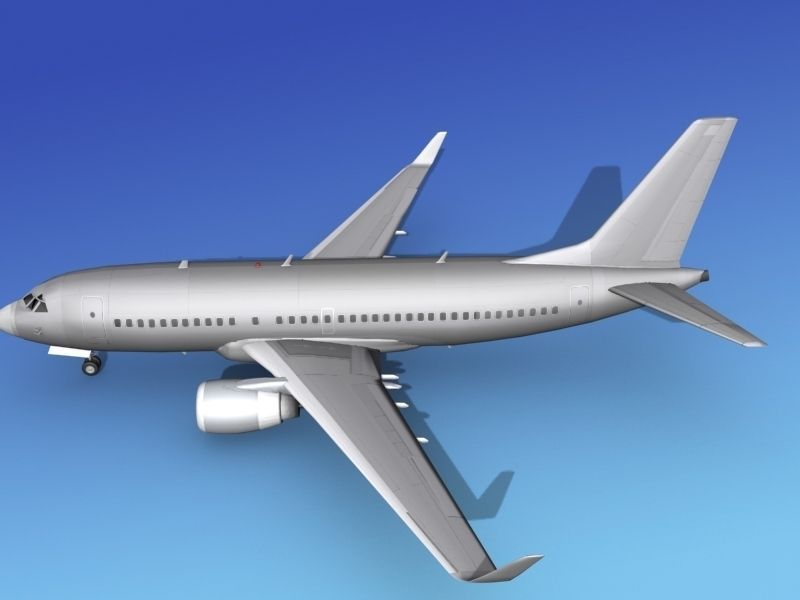 Boeing 737-700ER Bare Metal 3D model_8