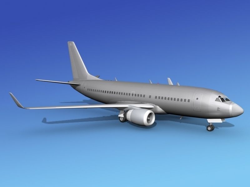 Boeing 737-700ER Bare Metal 3D model_3