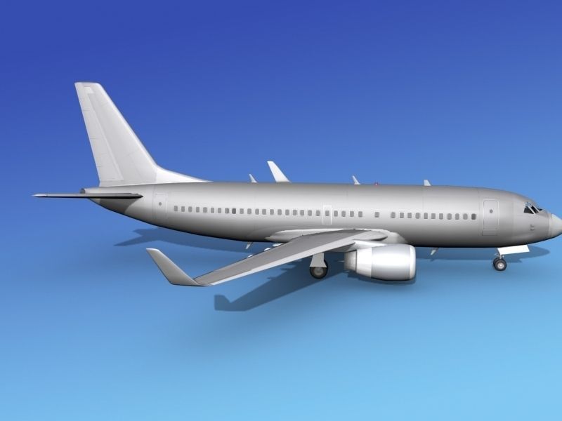 Boeing 737-700ER Bare Metal 3D model_4