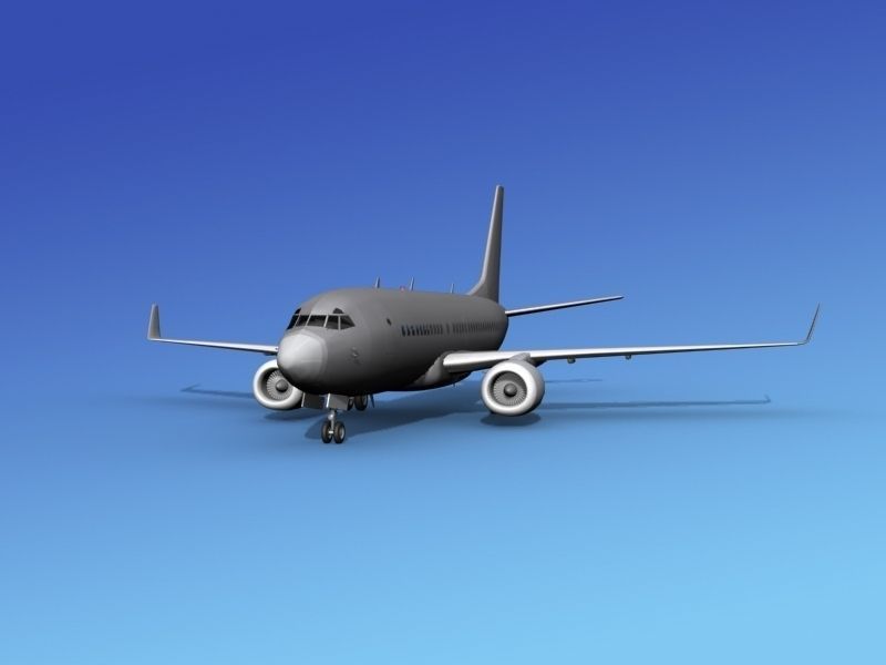 Boeing 737-700ER Bare Metal 3D model_1