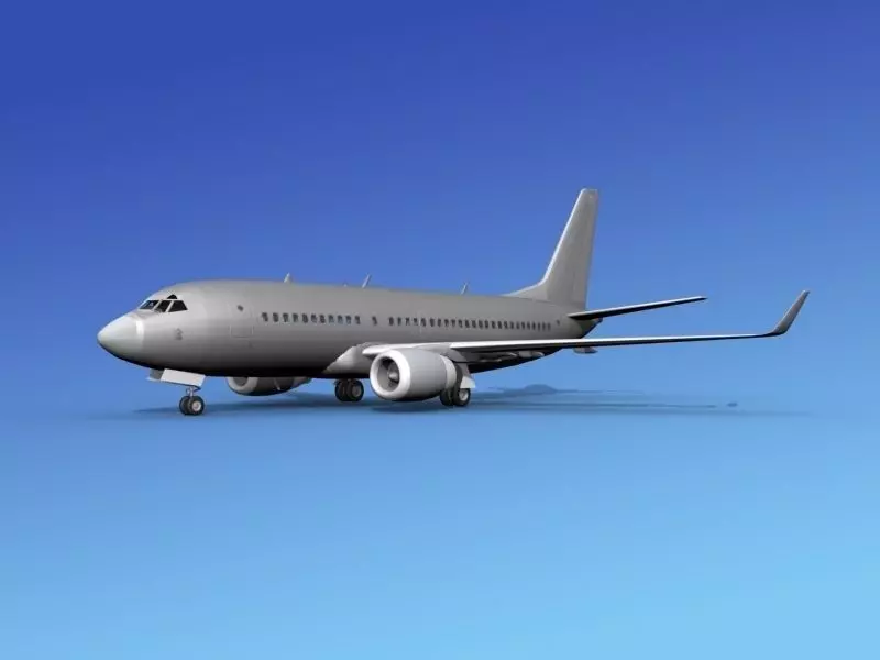 Boeing 737-700ER Bare Metal 3D model_0