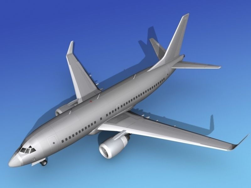 Boeing 737-700ER Bare Metal 3D model_10