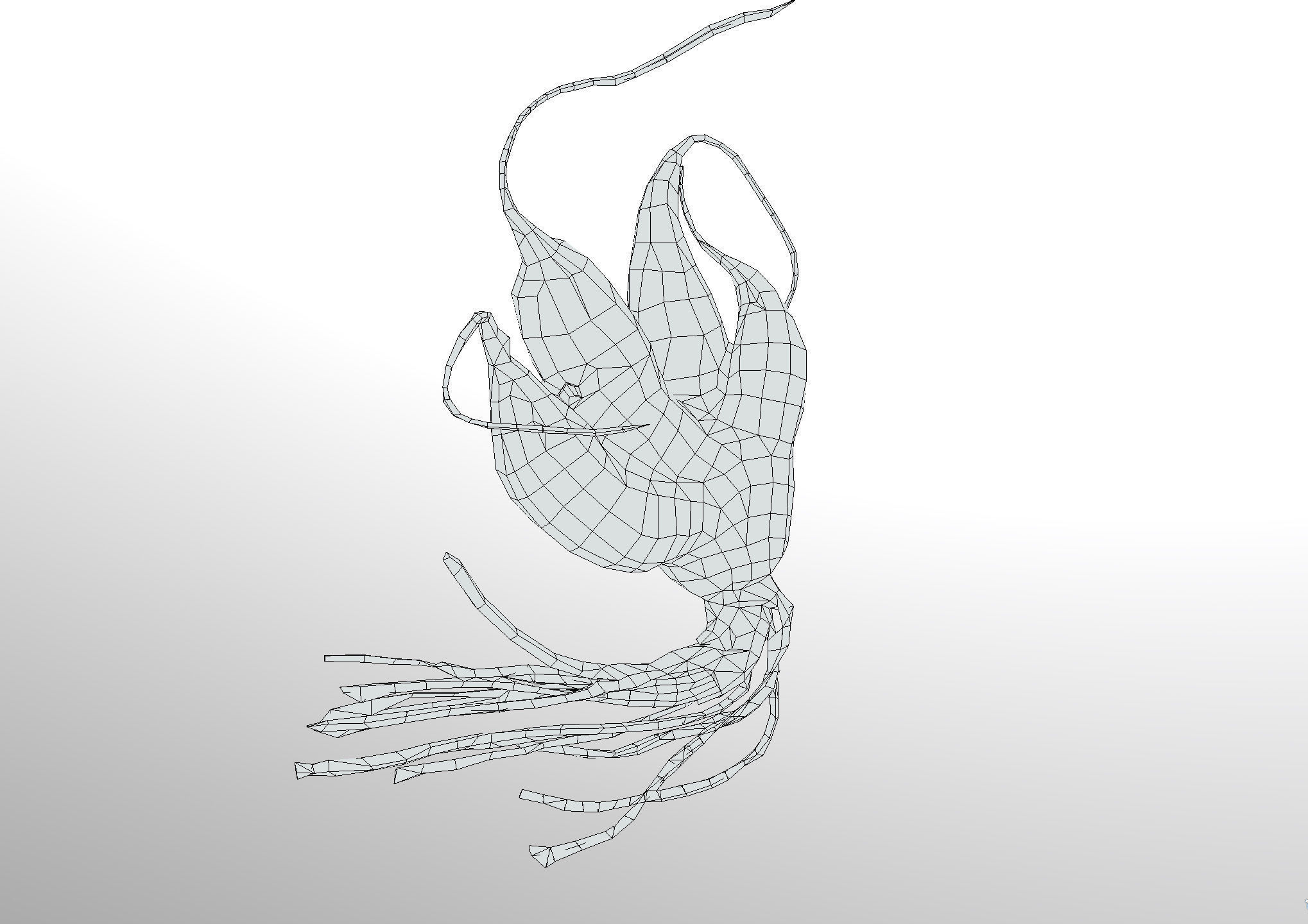 Old five steam carrot root Low-poly 3D model_24