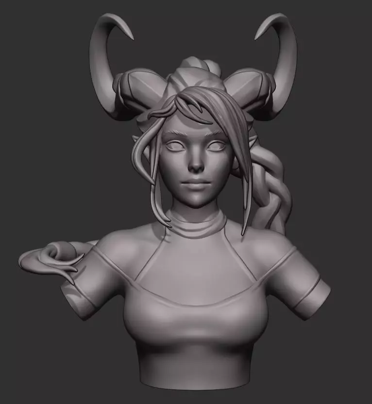 Elf Bust 3D Print Model 3D print model