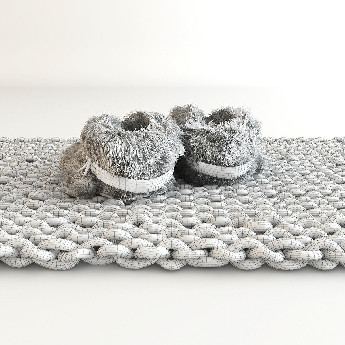 Carpet and Slippers 3D model_12