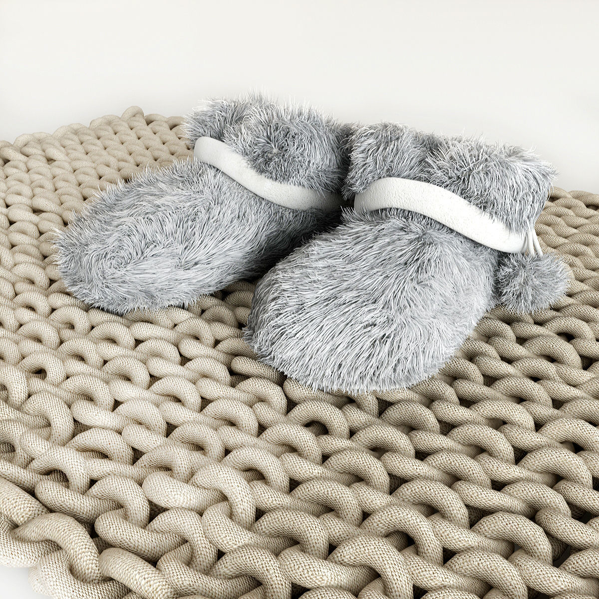 Carpet and Slippers 3D model_13