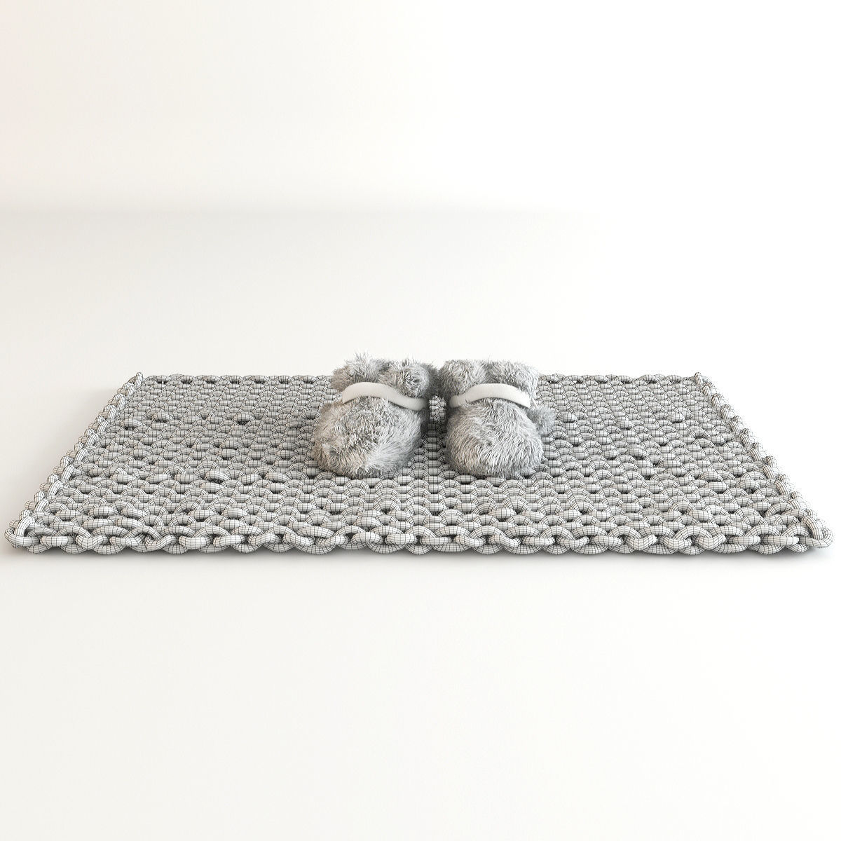 Carpet and Slippers 3D model_6