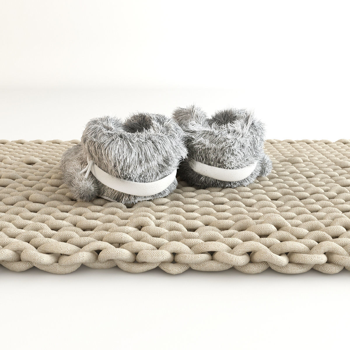 Carpet and Slippers 3D model_11