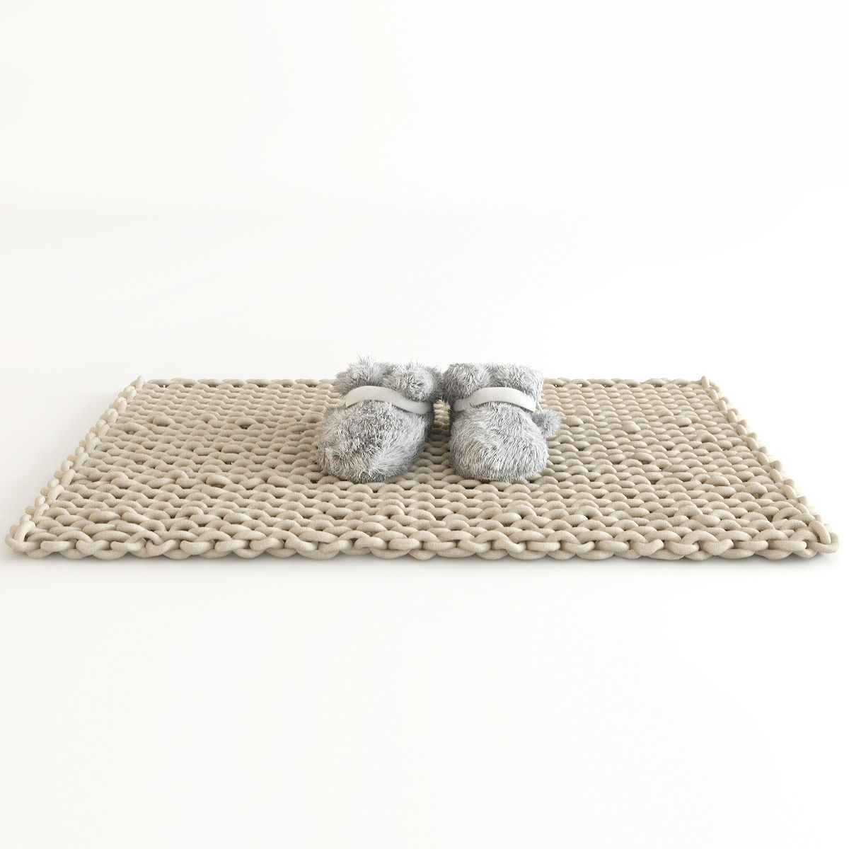 Carpet and Slippers 3D model_4
