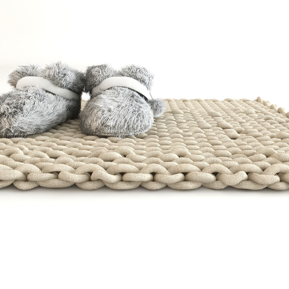 Carpet and Slippers 3D model_9