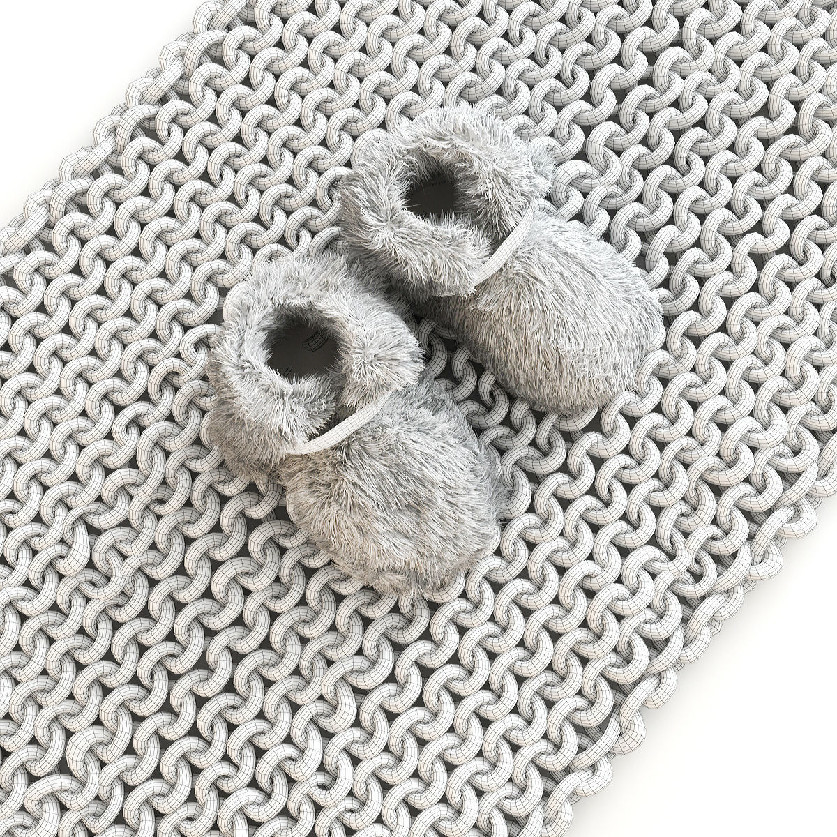 Carpet and Slippers 3D model_3