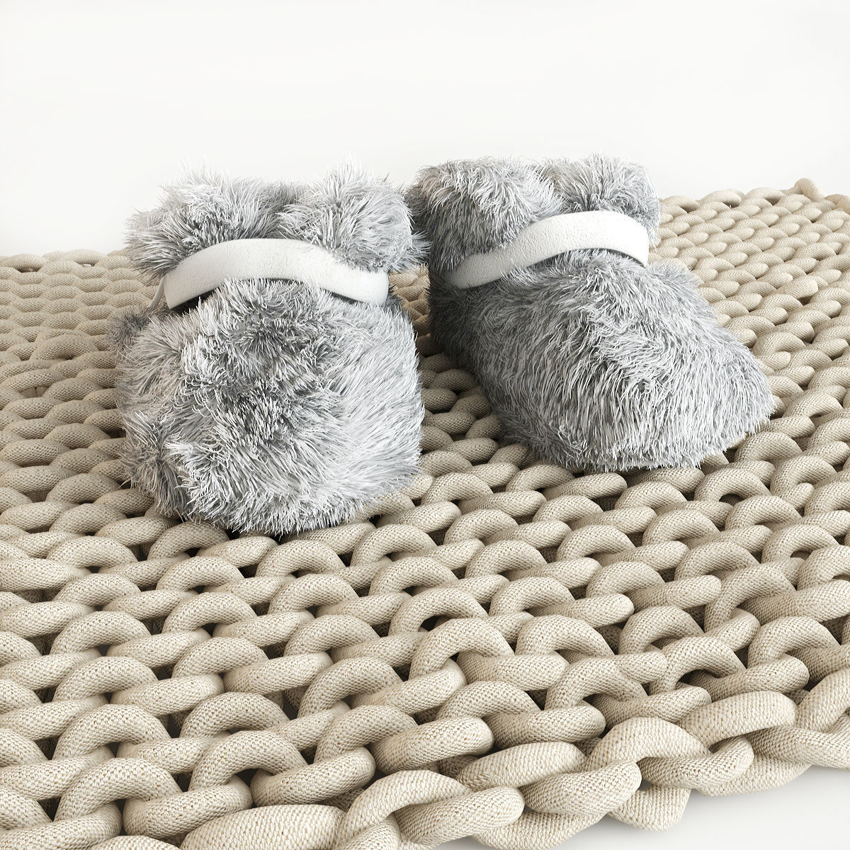 Carpet and Slippers 3D model_10