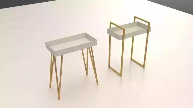 Miniature Decor Tables Free 3D model