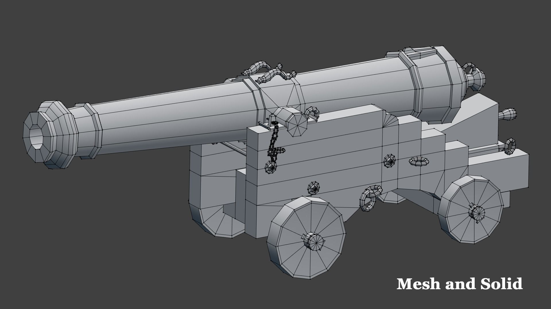 Colubrina Cannon 32lb Low-poly 3D model_35