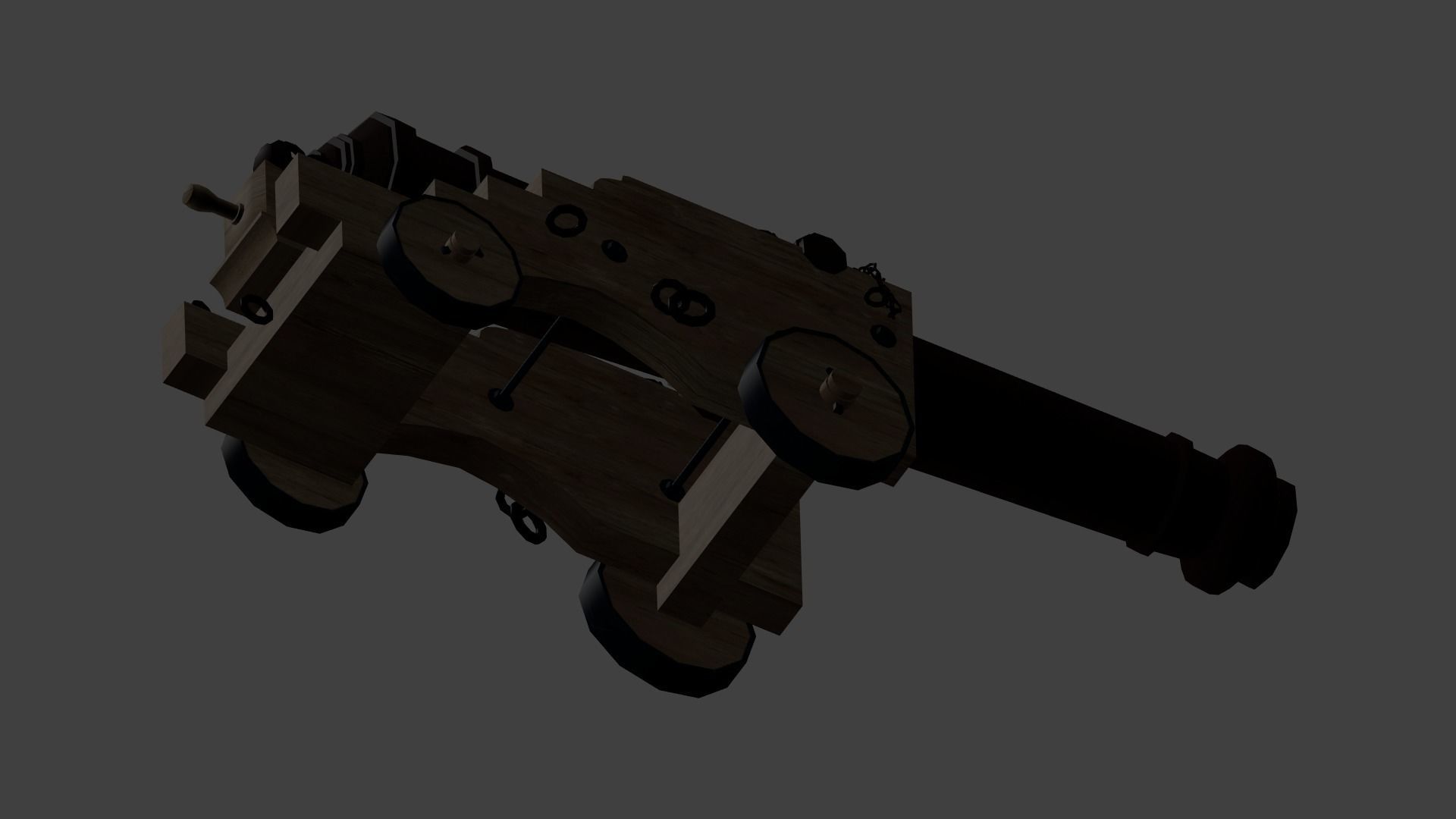 Colubrina Cannon 32lb Low-poly 3D model_40