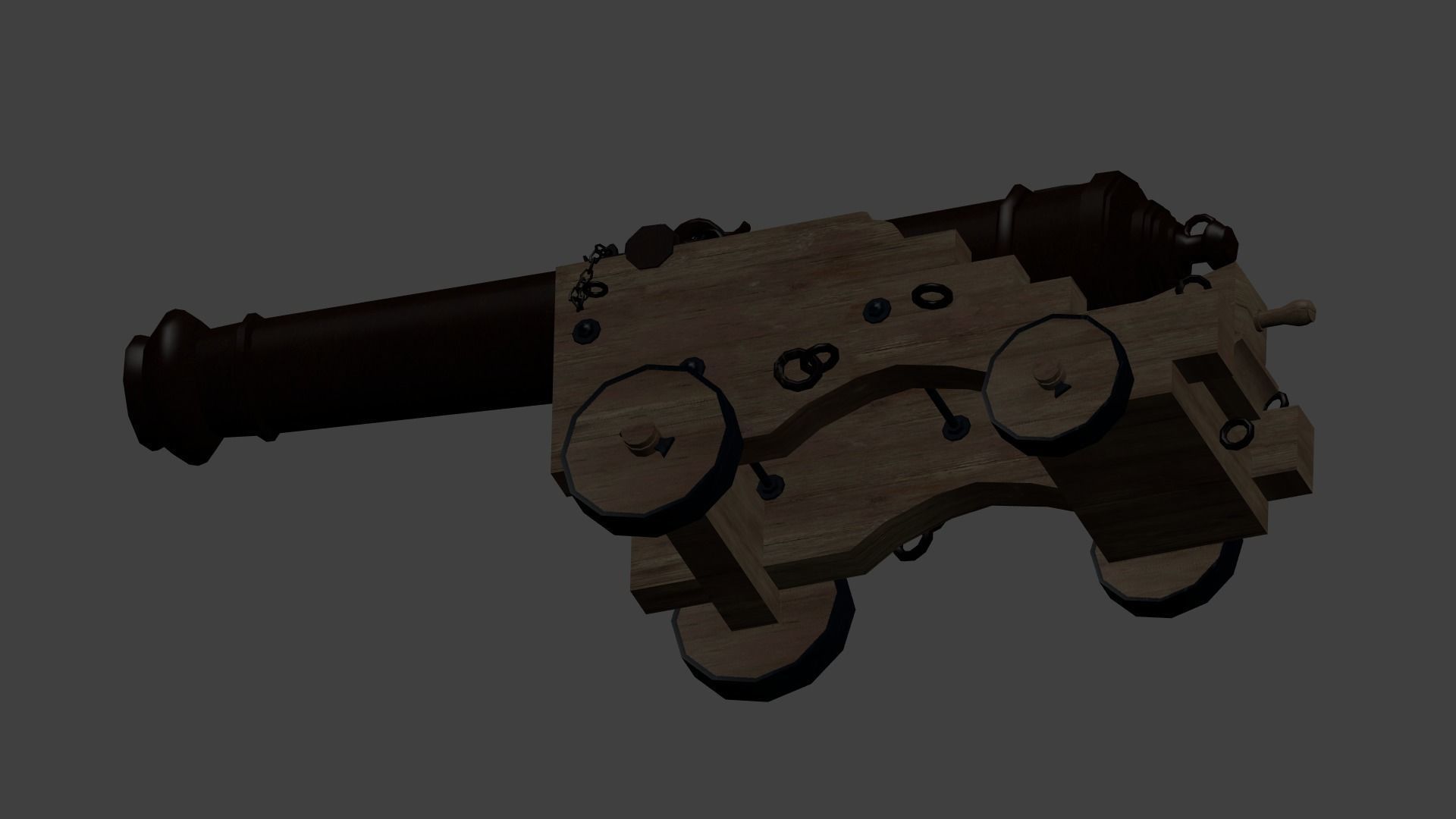 Colubrina Cannon 32lb Low-poly 3D model_41