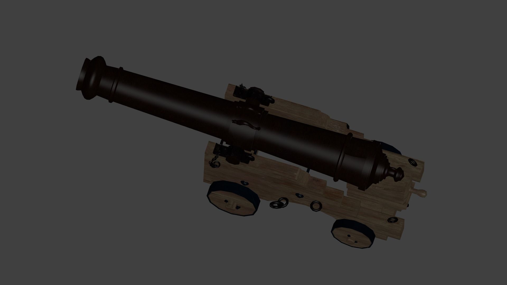 Colubrina Cannon 32lb Low-poly 3D model_38