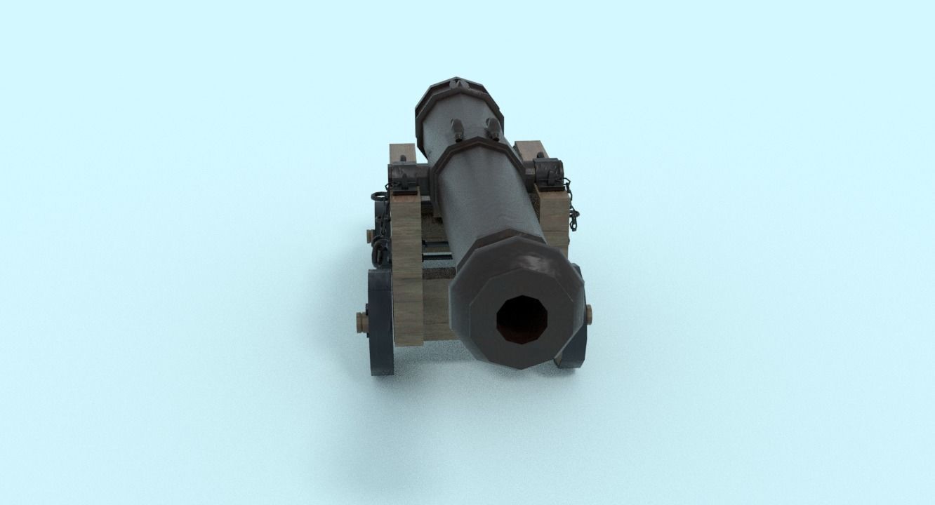 Colubrina Cannon 32lb Low-poly 3D model_23