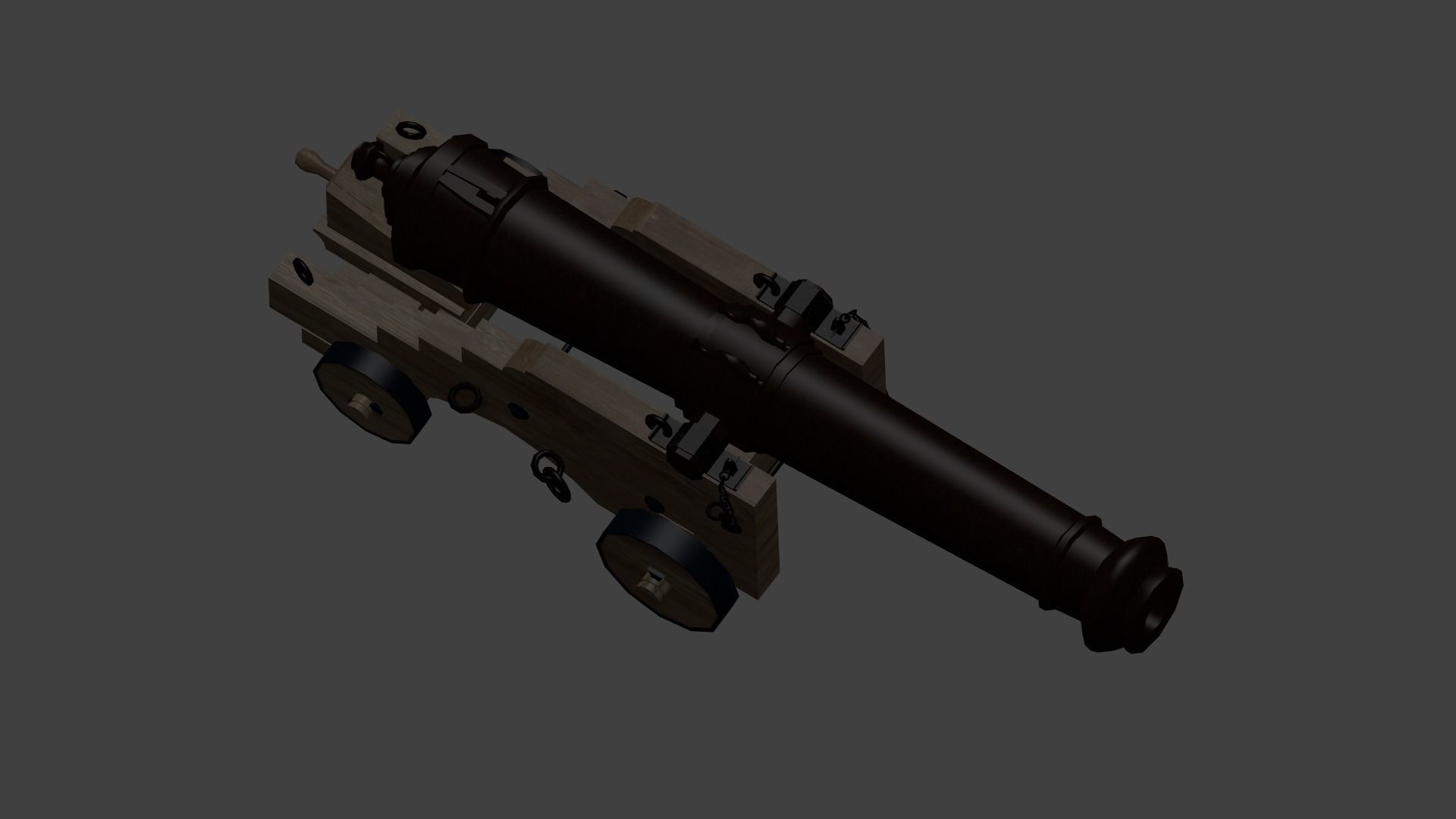 Colubrina Cannon 32lb Low-poly 3D model_37