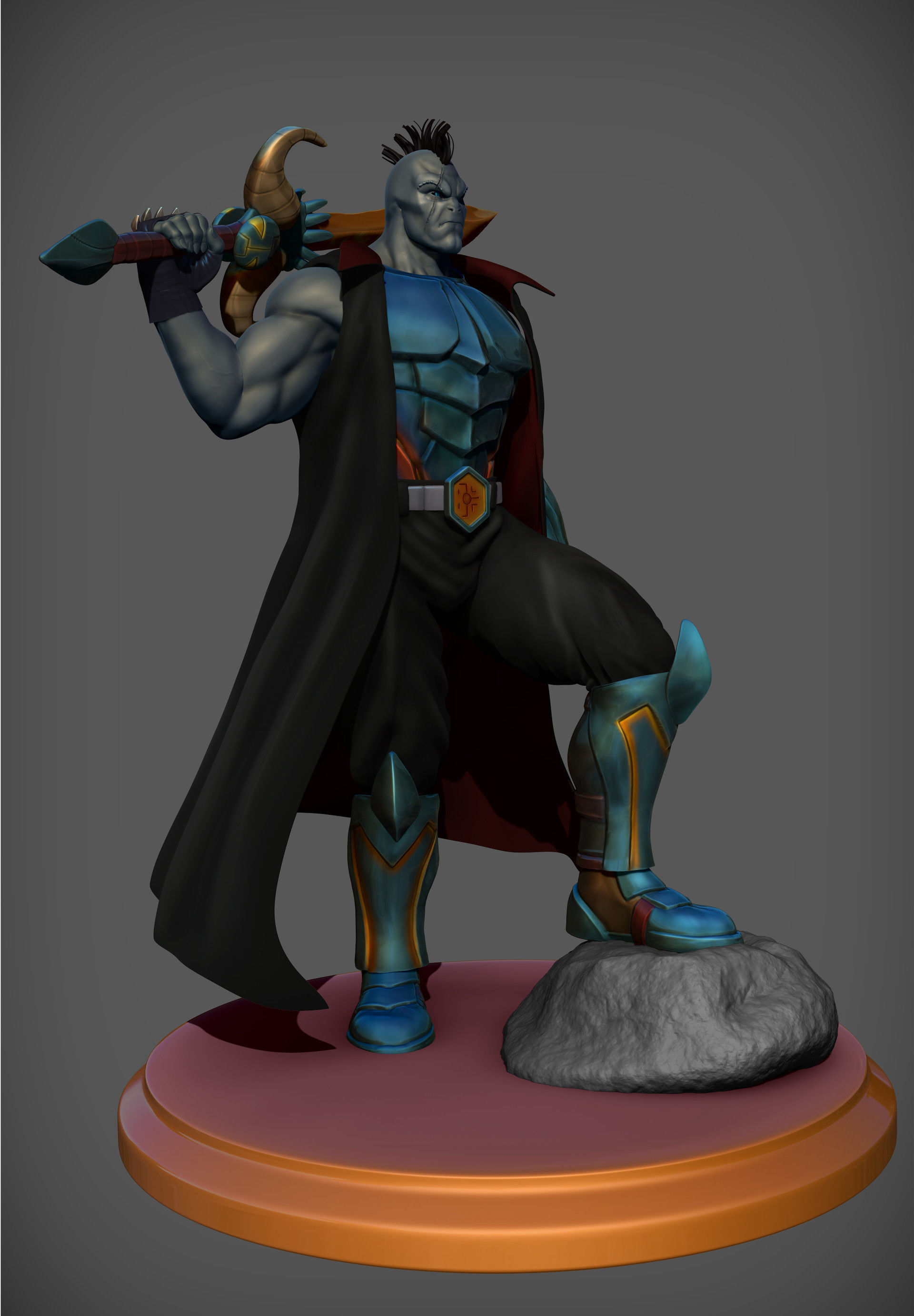 daruggis character holding sword 3D print model_7