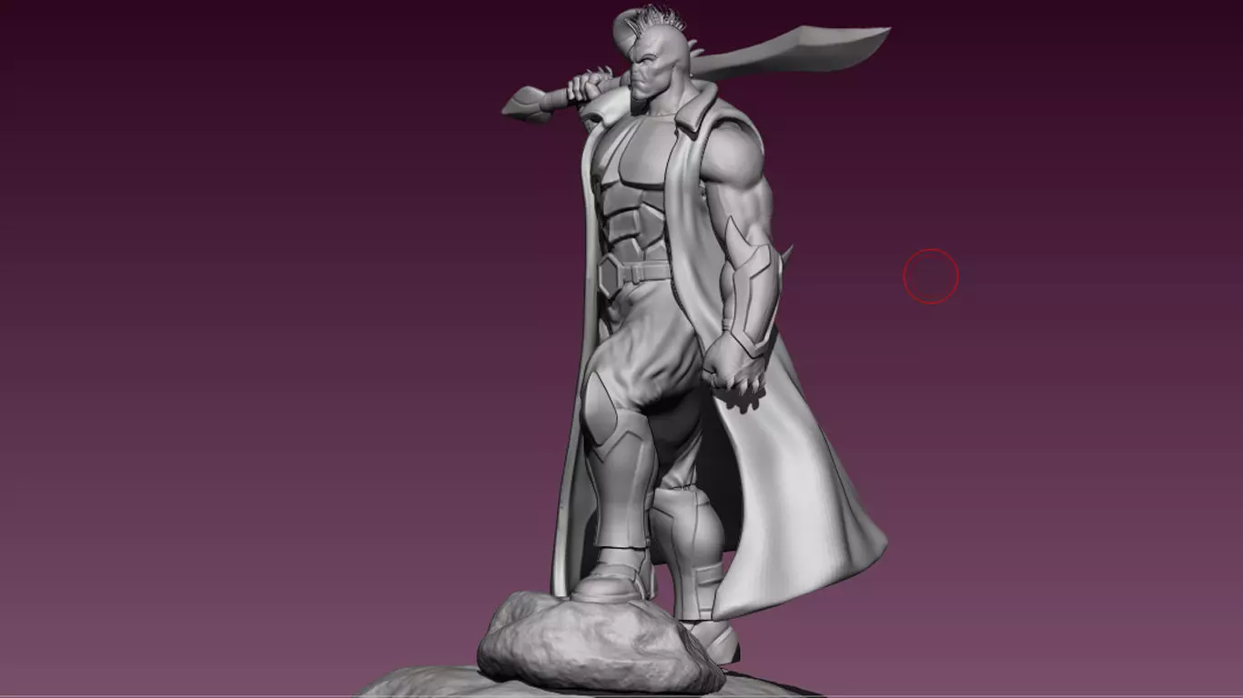 daruggis character holding sword 3D print model_0