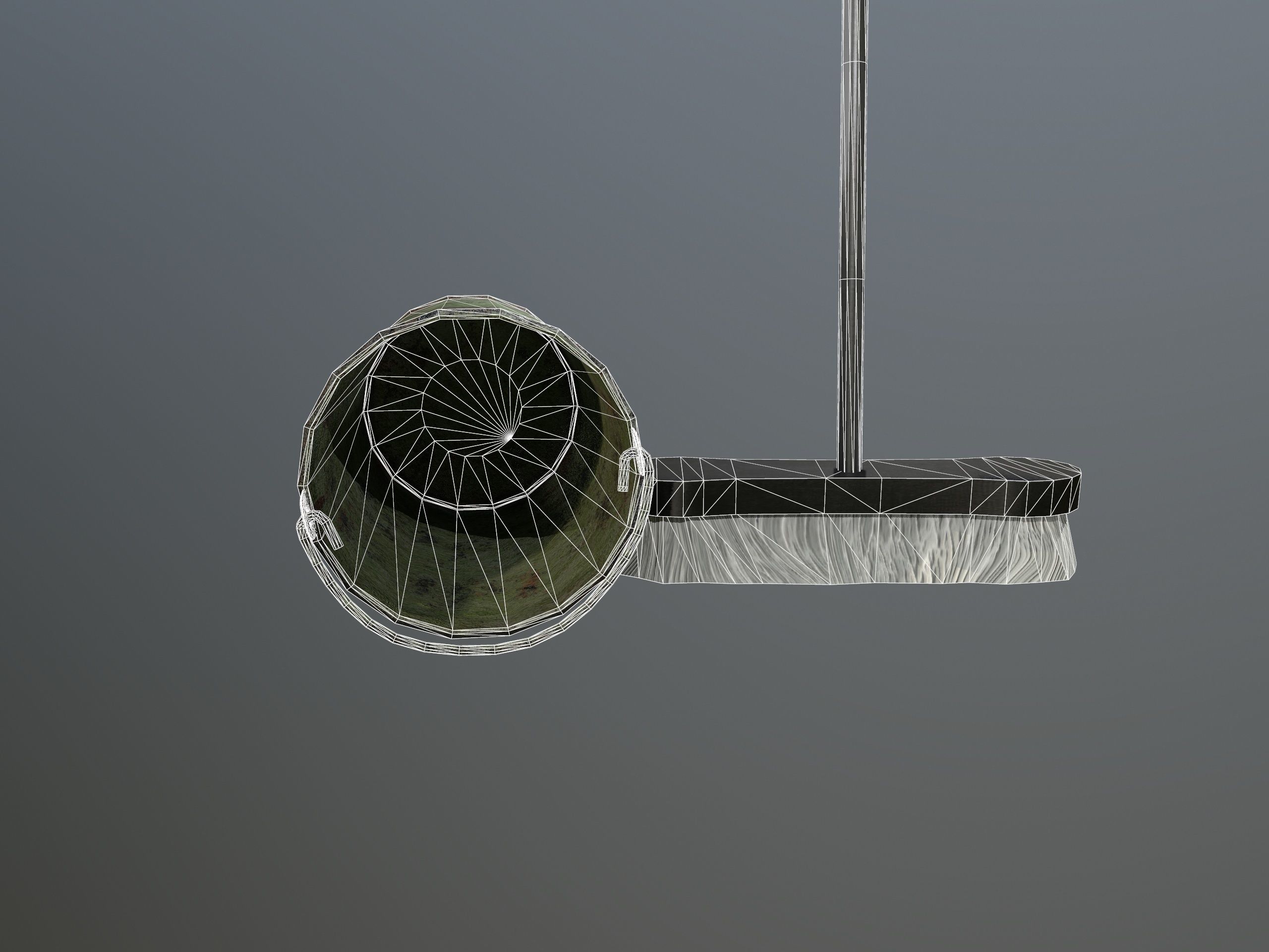 Broom Brush and Bucket Pack Low-poly 3D model_60
