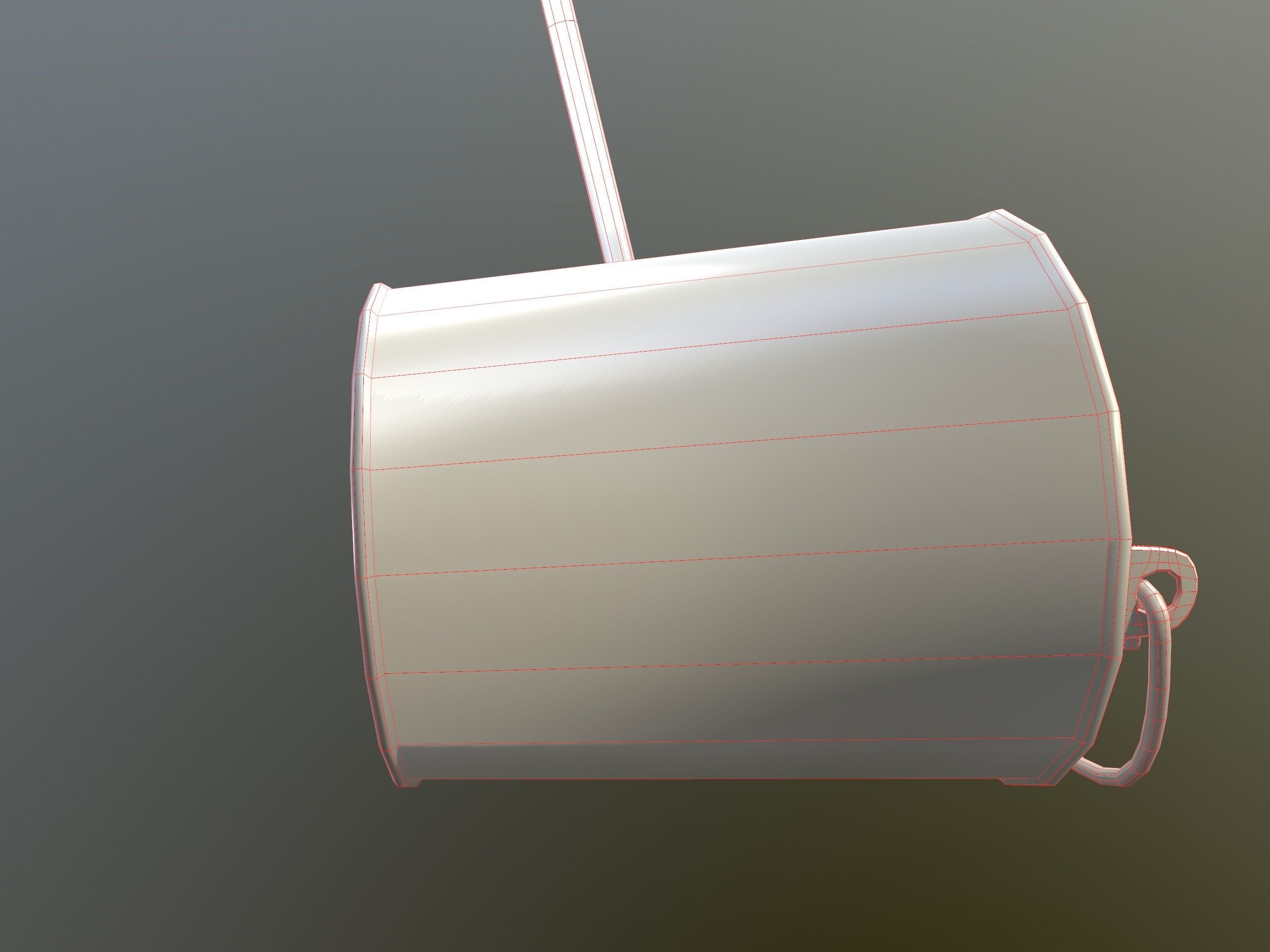 Broom Brush and Bucket Pack Low-poly 3D model_58