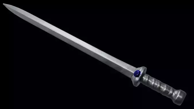 Blueblack legend of zelda sword Free low-poly 3D model