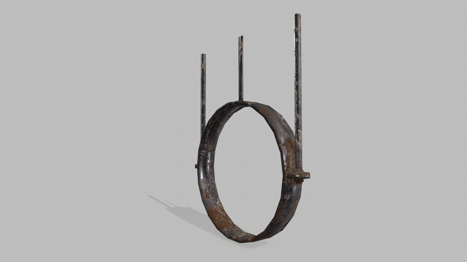 pipe set of pipes and valves Low-poly 3D model_11