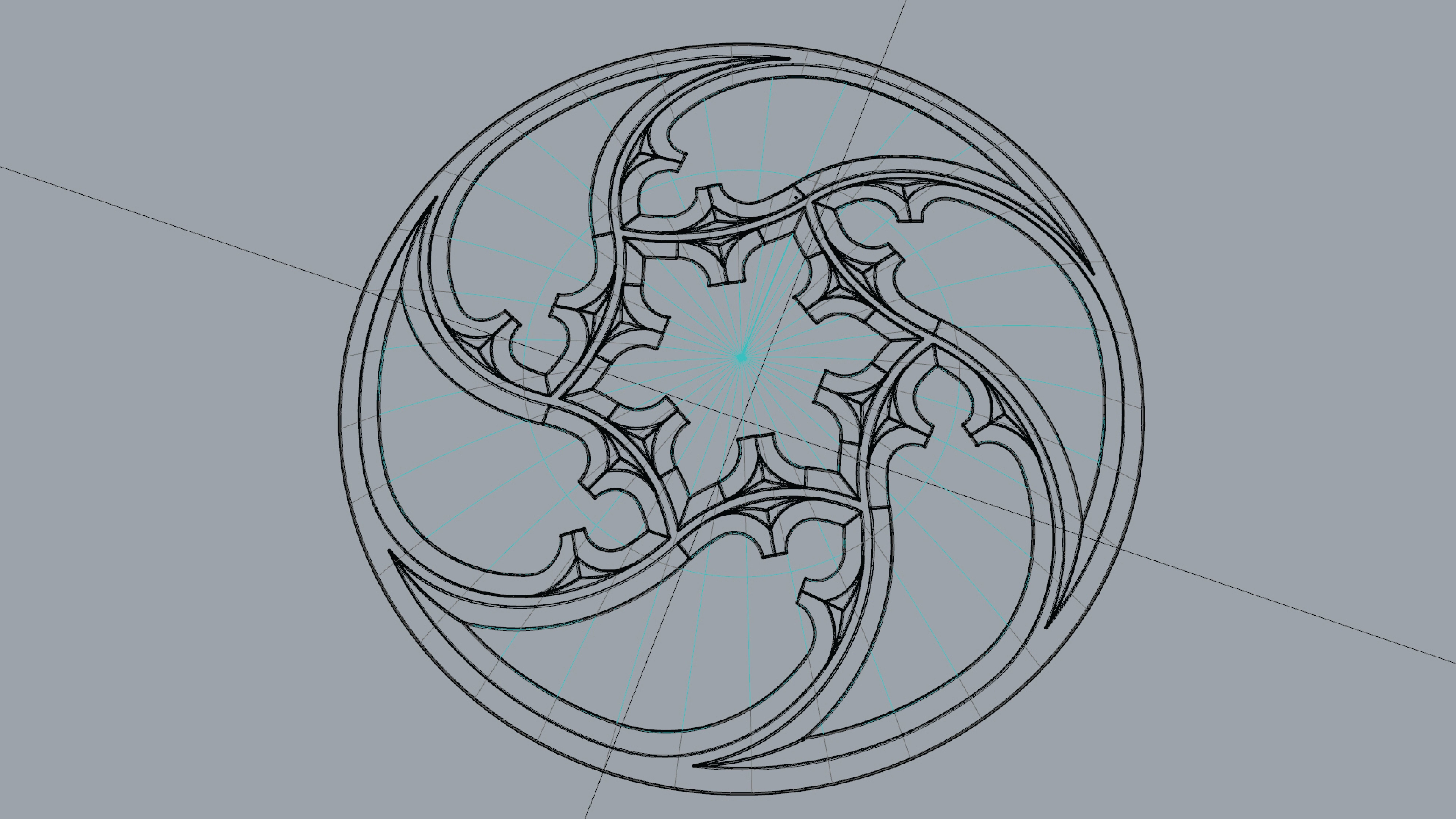 Dome with hexagonal pattern glass and steel structure Low-poly 3D model_17