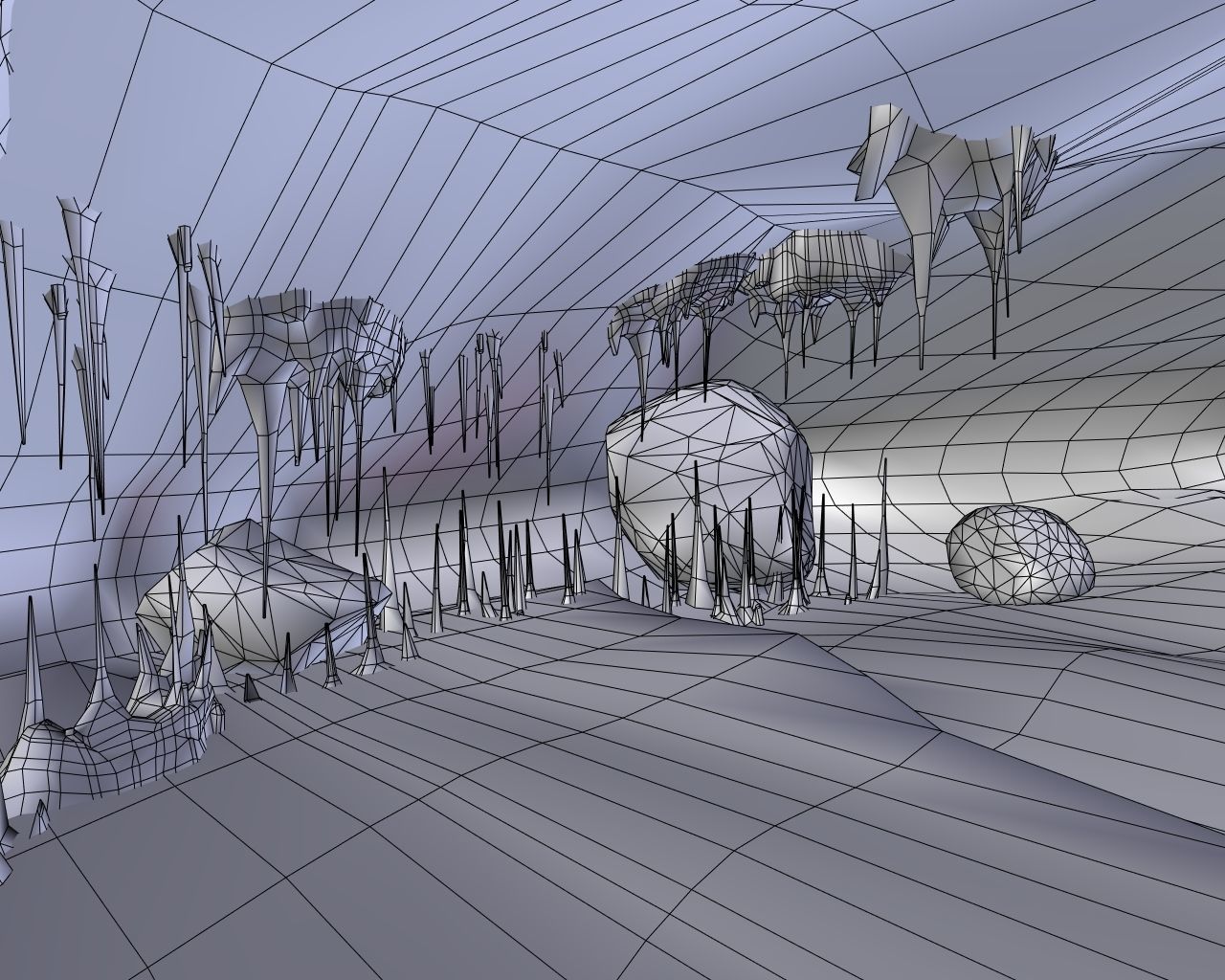 Ice Cave Low-poly 3D model_13