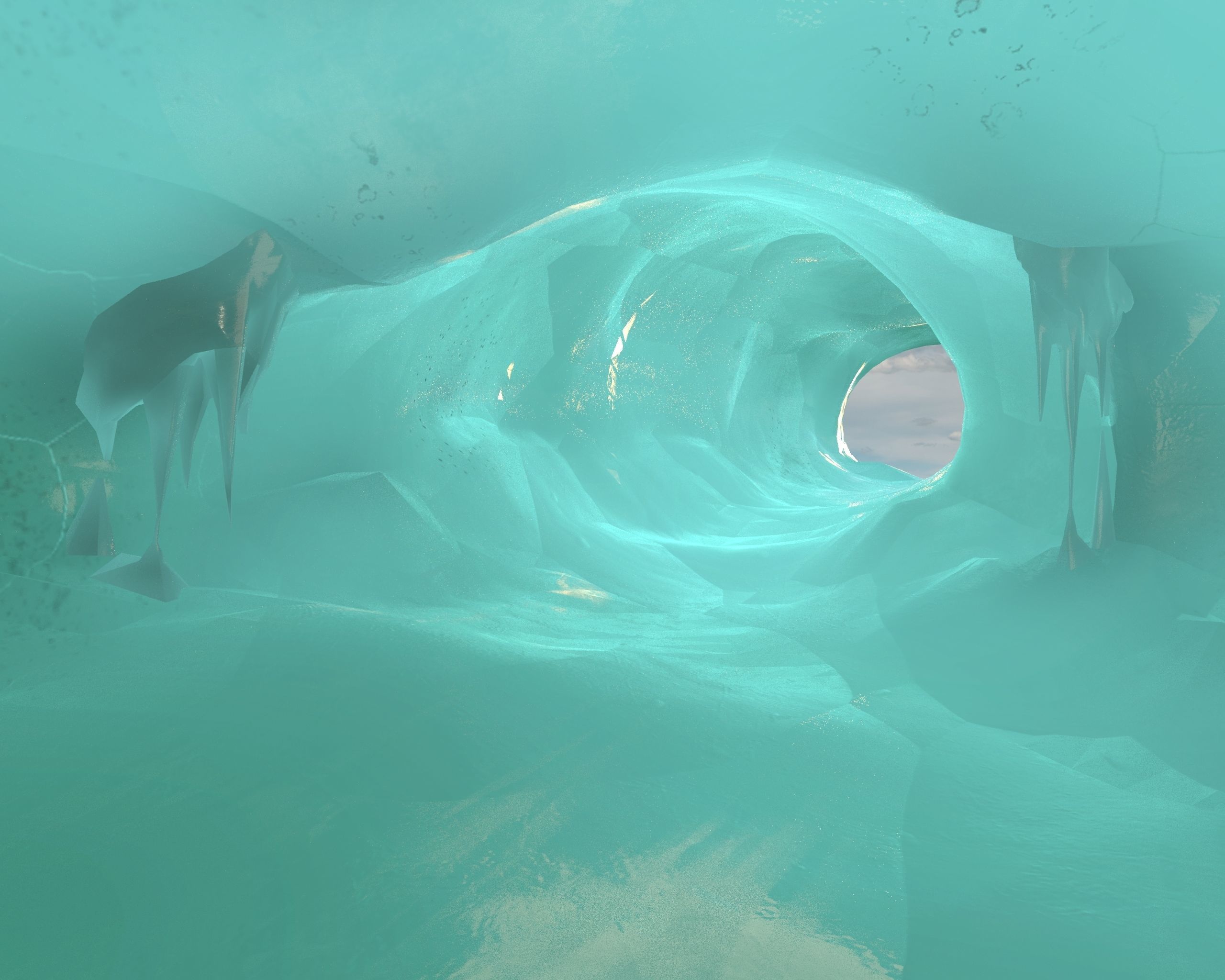 Ice Cave Low-poly 3D model_8