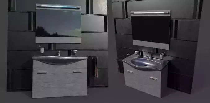 Bath Time Modeling Low-poly 3D model